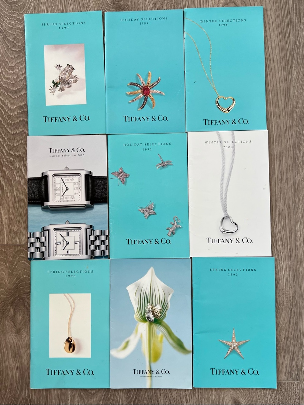 Set of 9 Tiffany catalogs vintage
